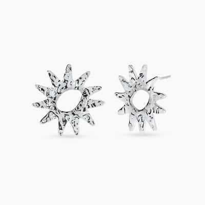 Kidult Orecchini Acciaio Sole Martellato