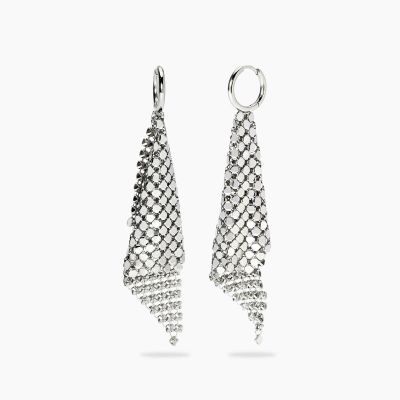 Kidult Orecchini Pendenti Acciaio Maglia Disco