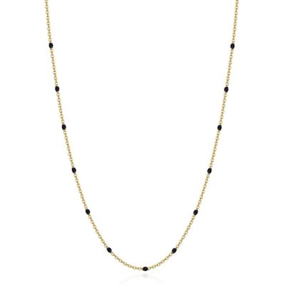 Brosway Collana Donna Acciaio Gold Perline Nere