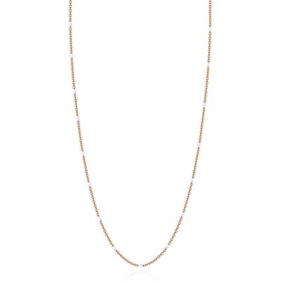 Brosway Collana Donna Acciaio Gold Perline Bianche