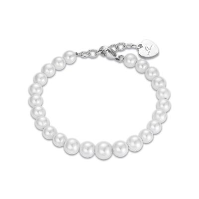 Luca Barra Bracciale Donna Acciaio Con Perle