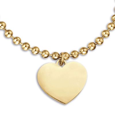 Luca Barra Bracciale Donna Acciaio Gold Sfere e Cuore
