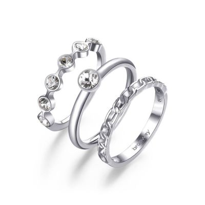 Brosway Set 3 Anelli Donna Acciaio e Cristalli Symphonia - 10