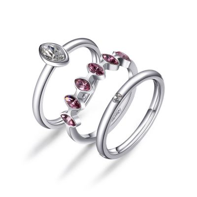 Brosway Set 3 Anelli Donna Acciaio e Cristalli Symphonia - 12