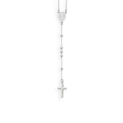 Amen Collana Donna Rosario Argento Classico Grani diam. 3mm