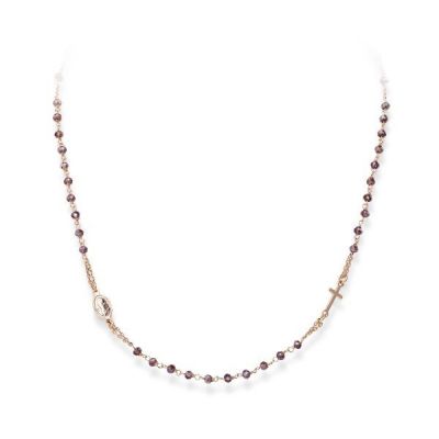 AMEN Collana Amen Catena Croce Miracolosa Cuore Dorata CLCACRMIG4 necklace Argento 