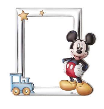 Disney Cornice Bimbo Topolino Laminato Argento e Legno 13X18