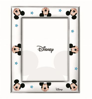 Disney Cornice Bimbo Topolino Laminato Legno e Argento 13X18