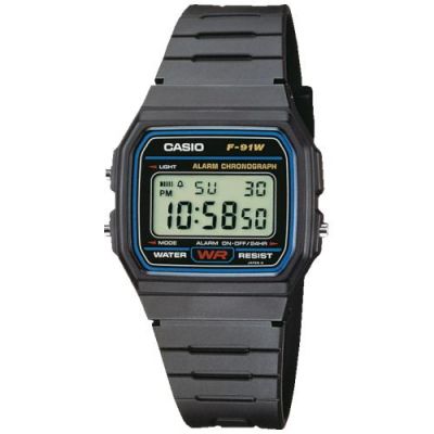 Casio Orologio Unisex Resina Digitale Multifunzione  Cod. F-91W-1YEG