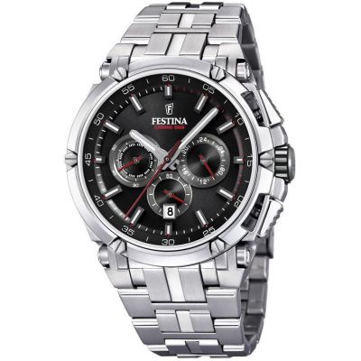 Festina Orologio Uomo Acciaio Cronografo Quadrante Nero