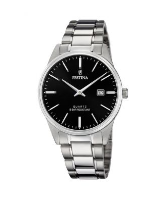 Festina Solo Tempo Uomo Acciaio Quadrante Nero
