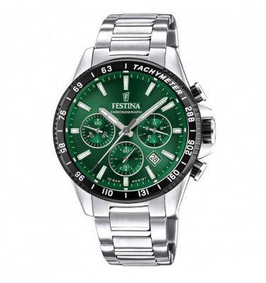 Festina Cronografo Uomo Acciaio Quadrante Verde