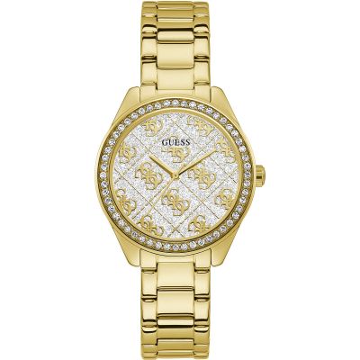 Guess Orologio Solo Tempo Donna Acciaio Dorato e Zirconi