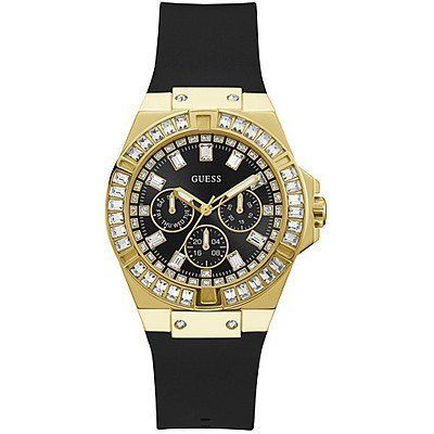 Guess Orologio Multifunzione Donna Acciaio Gold Cristalli e Silicone Venus