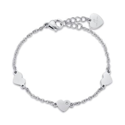LLuca Barra Kids Bracciale Bambina Acciaio Cuori