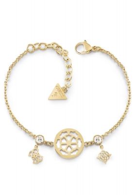 Guess Bracciale Donna Acciaio Gold Peonia Logo 4G