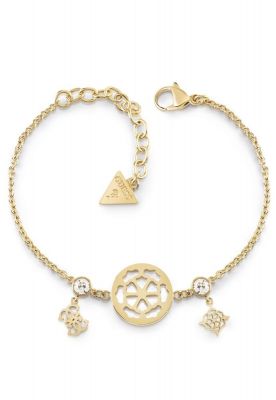 Guess Bracciale Donna Acciaio Gold Peonia Logo 4G