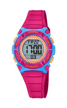 Calypso Orologio Unisex Gomma Digitale Multi Fuxia-Celeste