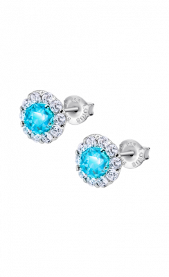 Lotus Orecchini Lobo Donna Argento Pietra Celeste