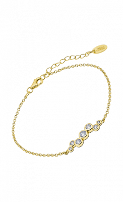 Lotus Bracciale Rigido Donna Argento Gold 7 Zirconi