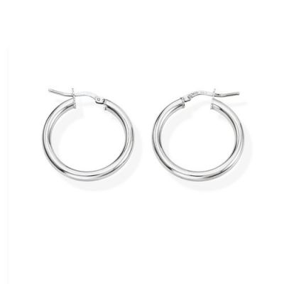 Amen Orecchini Cerchio Donna Argento 2 Cm