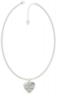 Guess Collana Donna Acciaio Pendente Cuore Con Scritta