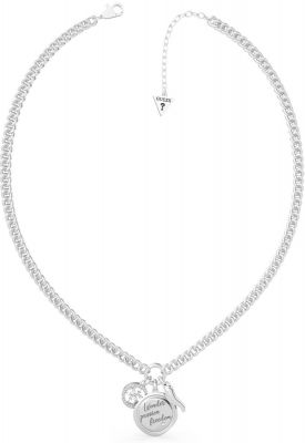 Guess Collana Donna Acciaio Logo 4g Cornetto e Pendente