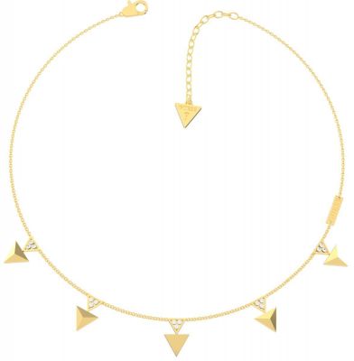 Guess Collana Donna Acciaio Gold Triangoli e Piramidi