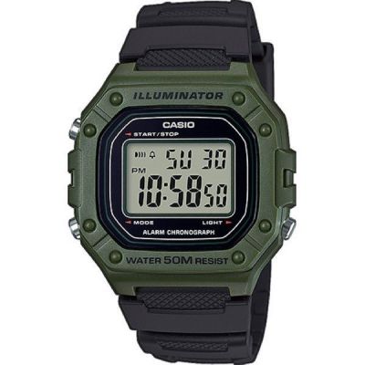 Casio Orologio Uomo Resina Digitale Multifunzione Cod. W-218H-3AVEF