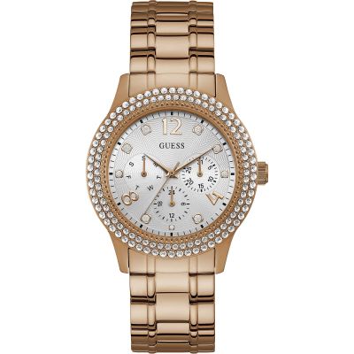 Guess Orologio Multifunzione  Donna Acciaio Rosè con Cristalli Bedazzle