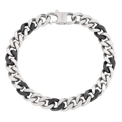 Amen Bracciale Catena Acciaio e Pvd Nero
