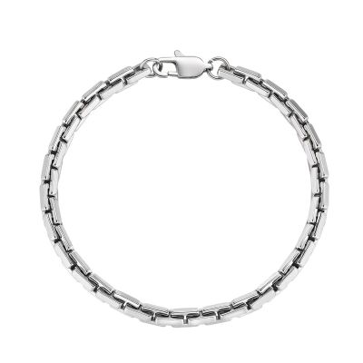 Amen Bracciale Acciaio Maglie Rettangolari