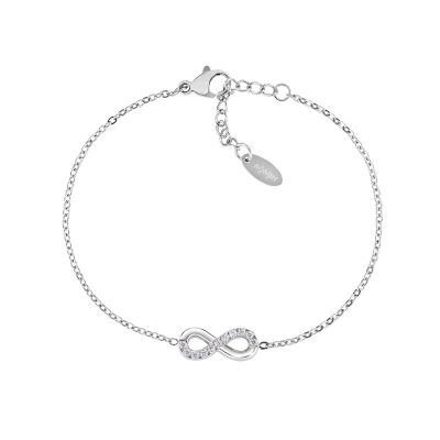 Amen Bracciale Acciaio Infinito con Zirconi
