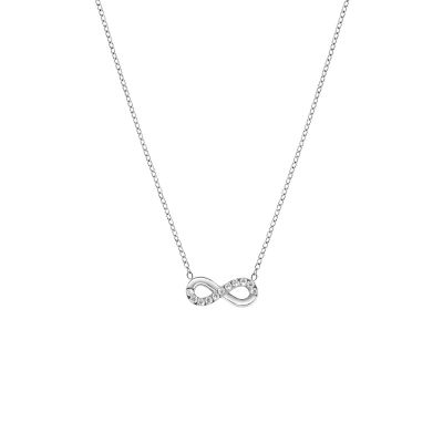 Amen Collana Acciaio Infinito con Zirconi