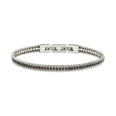 Amen Tennis Acciaio Zirconi Neri 2 mm