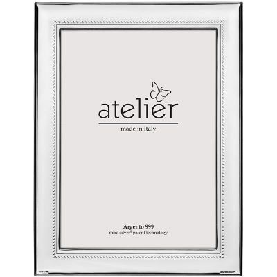 Atelier Cornice Laminato Argento e Legno 13X18