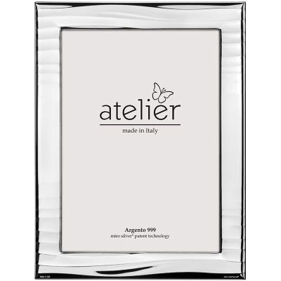 Atelier Cornice Laminato Argento e Legno 18X24