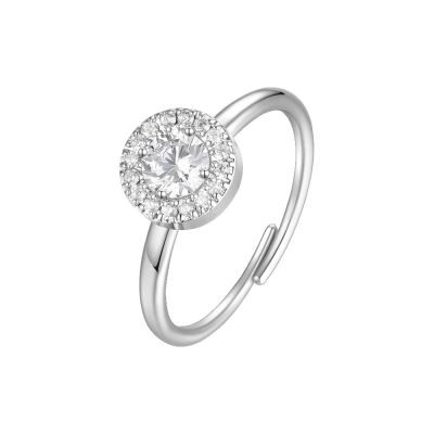 Luca Barra Anello Acciaio Zircone Bianco e Zirconi