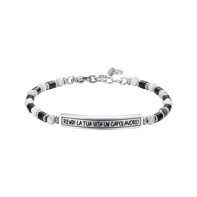 Luca Barra Bracciale Acciaio " Rendi la Tua Vita.."