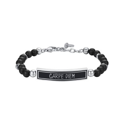 Luca Barra Bracciale Acciaio "Carpe Diem"