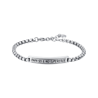 Luca Barra Bracciale Acciaio "Papà Sei il.."