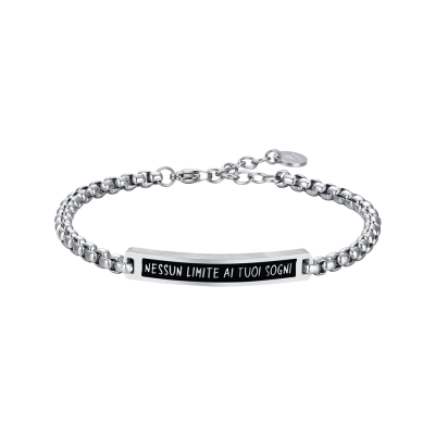 Luca Barra Bracciale Acciaio "Nessun Limite Ai.."