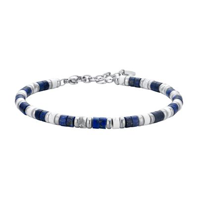 Luca Barra Bracciale Acciaio e Pietre Lapis