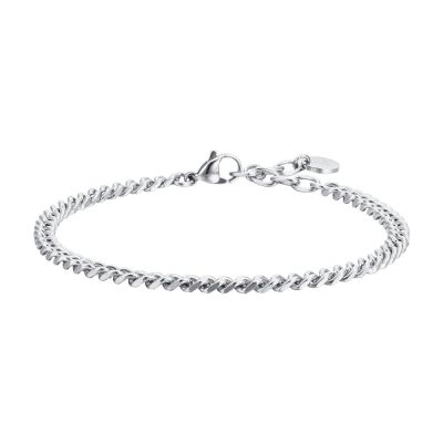 Luca Barra Bracciale Catena Acciaio 4 mm