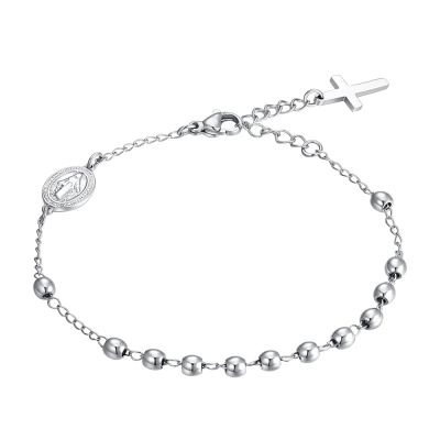 Luca Barra Bracciale Rosario Acciaio Sfere Acciaio