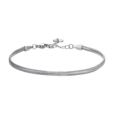 Luca Barra Bracciale Snake Acciaio 3X2 mm