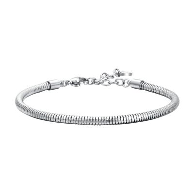 Luca Barra Bracciale Snake Acciaio 4 mm