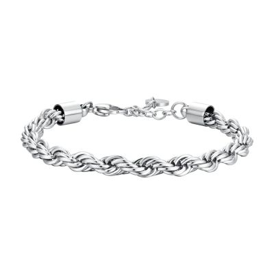 Luca Barra Bracciale Catena Acciaio 6 mm