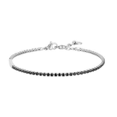 Luca Barra Tennis Acciaio Zirconi Neri