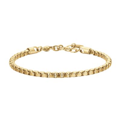 Luca Barra Bracciale Acciaio Gold Maglia 3.5 mm